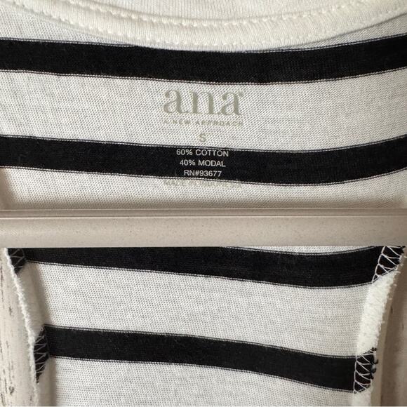 A.n.a Women's Black and White Striped Racerback Tank Top Sz S NWT - Picture 5 of 8